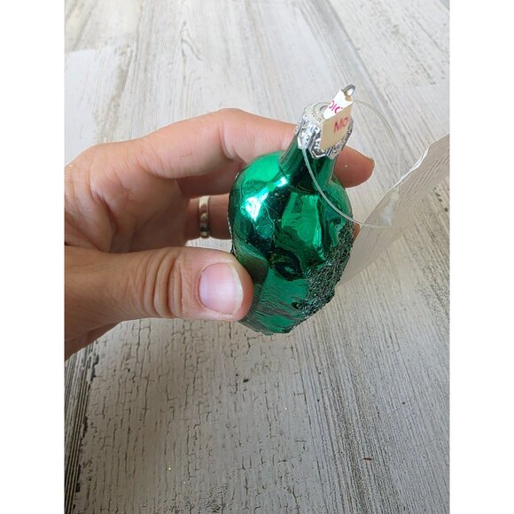 Vintage Kurt Adler glitter pickle glass ornament Xmas tree - Picture 5 of 9